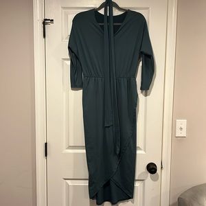 Midi PinkBlush dress with tulip hem